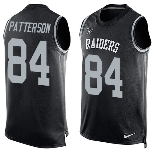 Nike Raiders #84 Cordarrelle Patterson Black Team Color Men's Stitched NFL Limited Tank Top Jersey